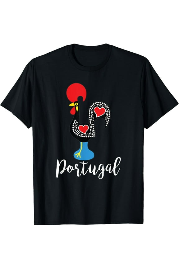 Portuguese Rooster Portugal Galo de Barcelos Figurine T-Shirt