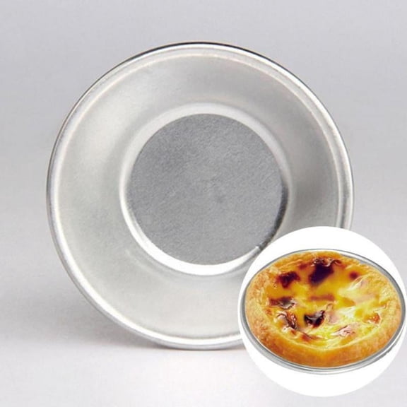 Portuguese Style Egg Tart Pasteis De Nata Oven Bake Round Custard Tin } J2T0