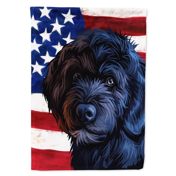Carolines Treasures CK6661CHF Portuguese Water Dog American Canvas House Size Outdoor-Flags, Multicolor