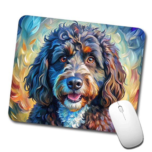 Portuguese Water Dog Expressionism Art Mouse Pad Low Profile Gaming Mat