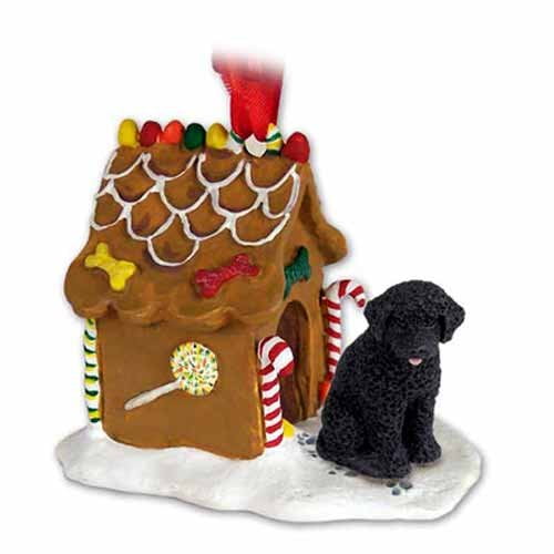 Portuguese Water Dog Gingerbread House Christmas Ornament - DELIGHTFUL!