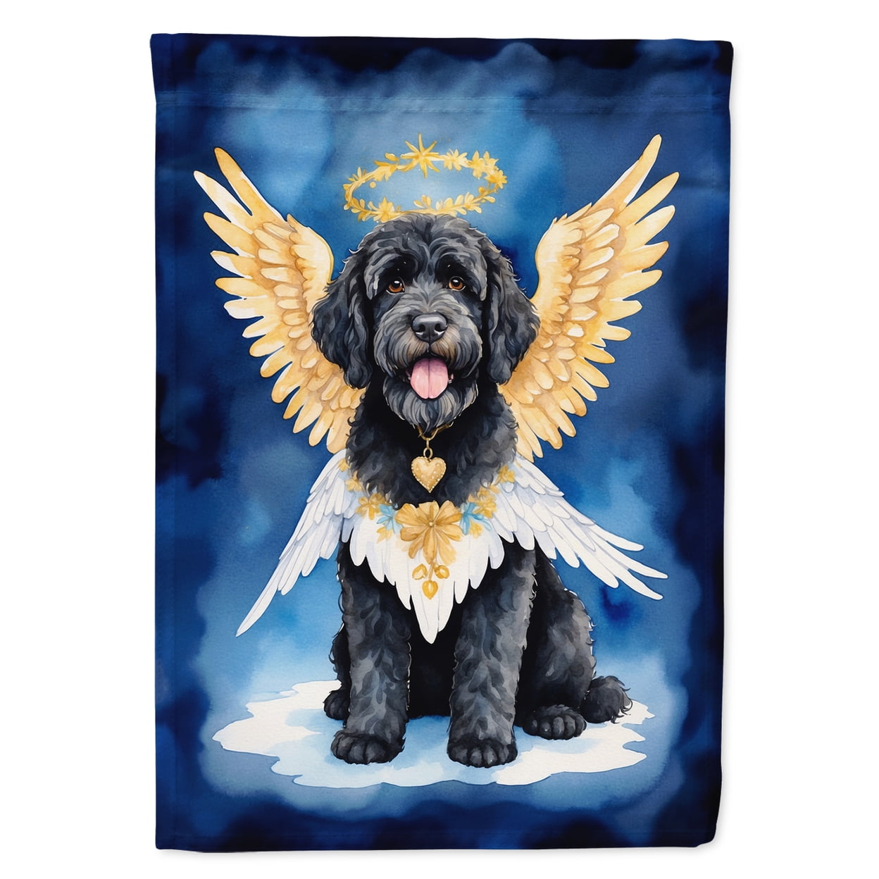 Portuguese Water Dog My Angel House Flag