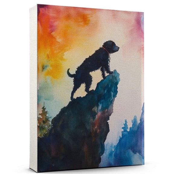 Portuguese Water Dog Playing Climbing Wall Canvas Portuguese Water Canvas Art for Dog Lovers, Climbing Canvas and Unique Room Decor