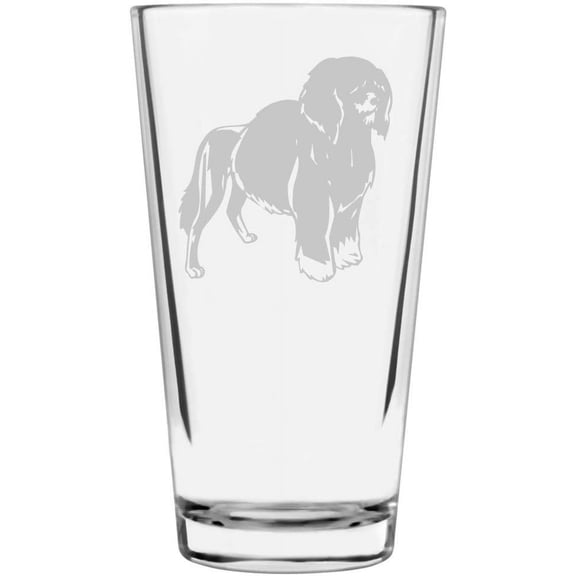 Portuguese Water Dog Themed Etched All Purpose 16oz Libbey Pint Glass