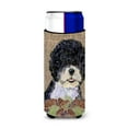 thumbnail image 1 of Portuguese Water Dog on Faux Burlap with Pine Cones Ultra Hugger for slim cans, 1 of 6