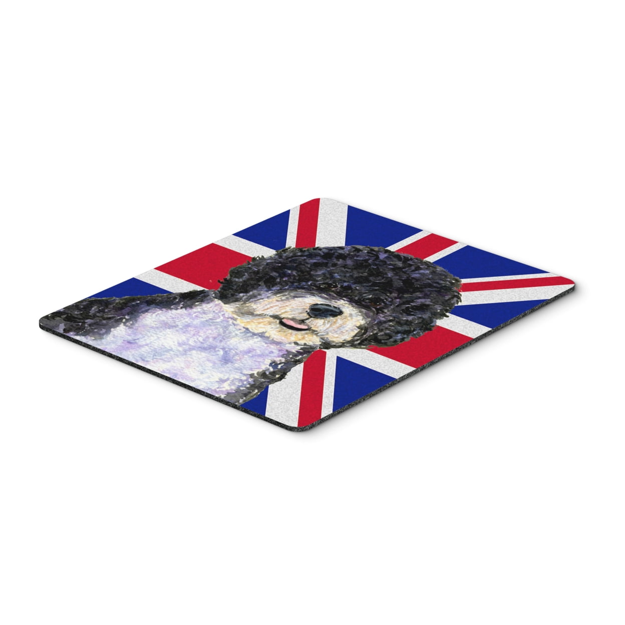 Portuguese Water Dog with English Union Jack British Flag Mouse