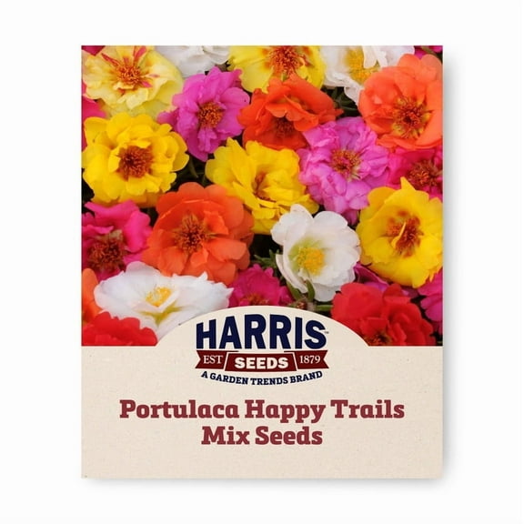 Happy Trails Mix Multi-Pelleted Variety Portulaca Seeds - Non-GMO, Annual Plant Cycle