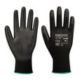 thumbnail image 1 of Portwest A120 Work Gloves PU Palm Dipped Abrasion and Tear Resistant Black, 3X-Large, 1 of 3