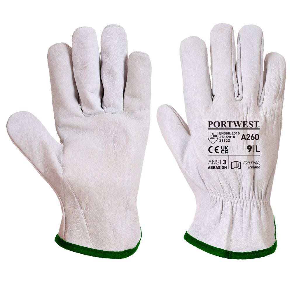 Portwest A198 Antistatic Fingertip Gloves - PU Coated, Gray, ANSI Cut A1, Sizes XXS-XXL For Electronics & Precision Work