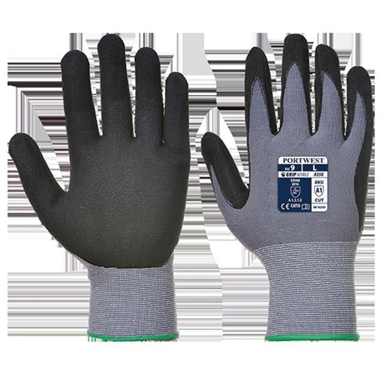 Portwest A350 Nitrile Foam DermiFlex Glove Black, XXLarge