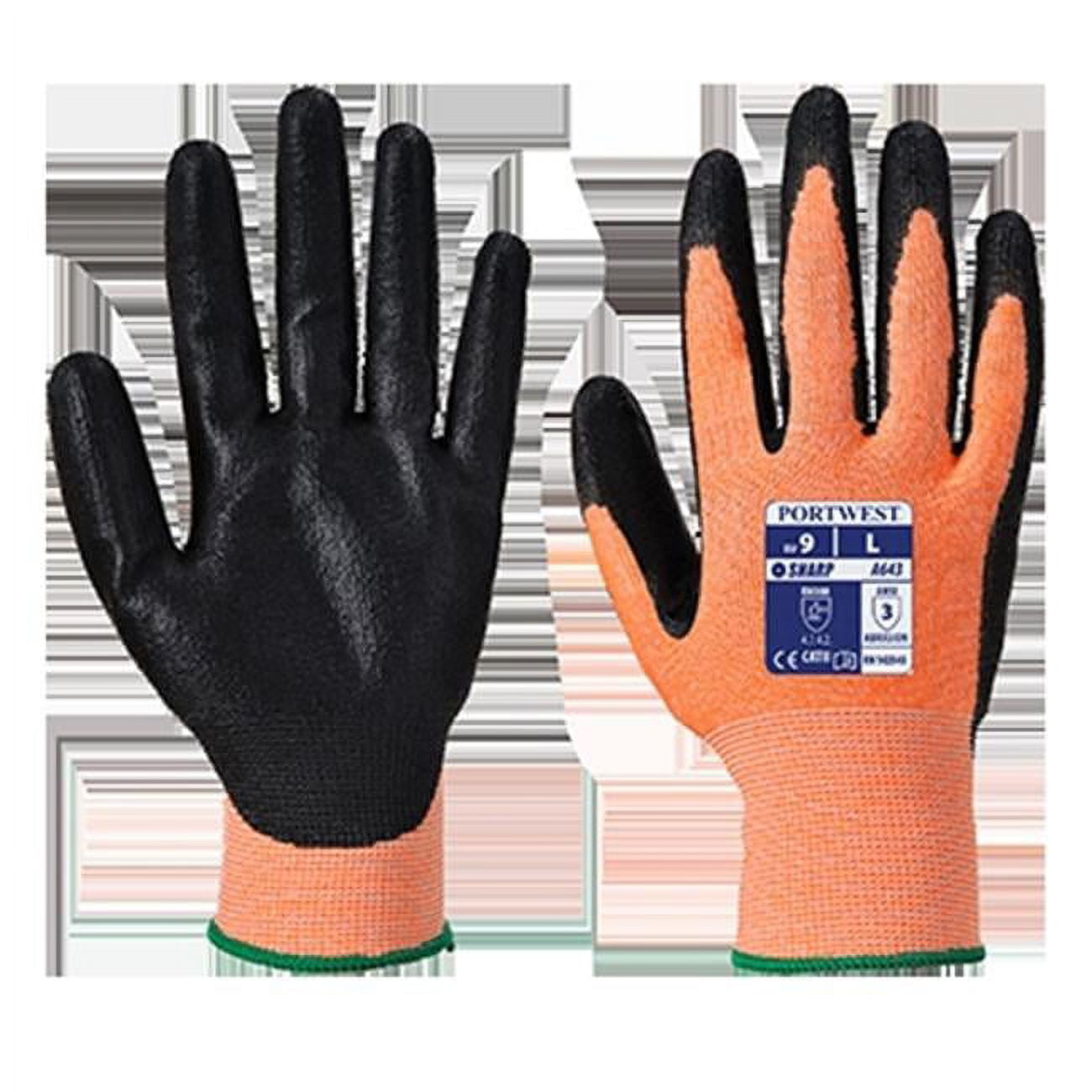 Guanti Da Lavoro Portwest Amber Cut - Taglia XXL - Antitaglio Livello B, Rivestimento In Schiuma Nitrilica