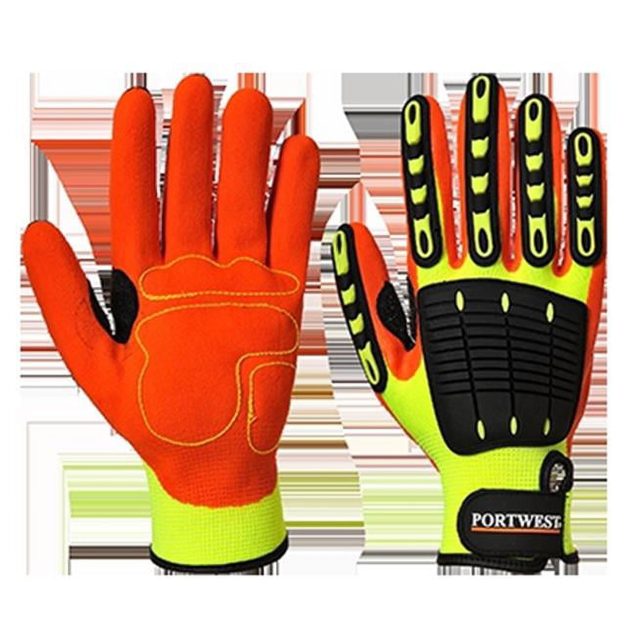 Portwest A721 Lightweight Anti Impact Grip Glove Yellow/Orange, Large