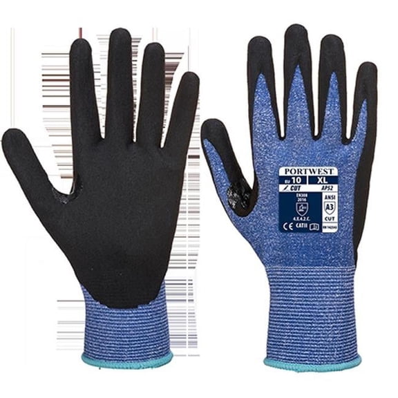 Portwest AP52 Dexti Cut Ultra Glove Blue/Black, Large