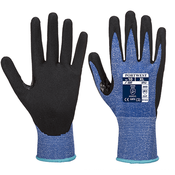 Portwest AP52 Dexti Cut Ultra Glove Blue/Black, Medium