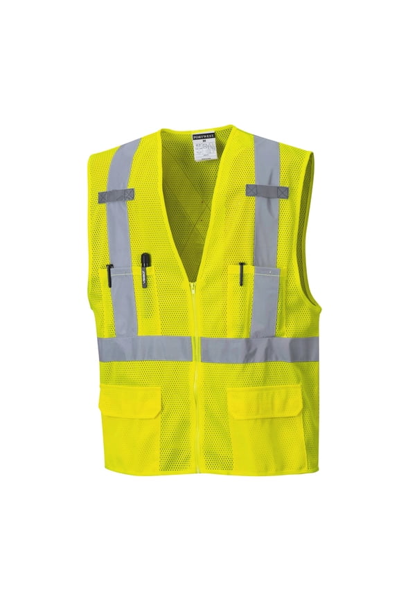 Atlanta Mesh Safety Vest, XL, Yellow