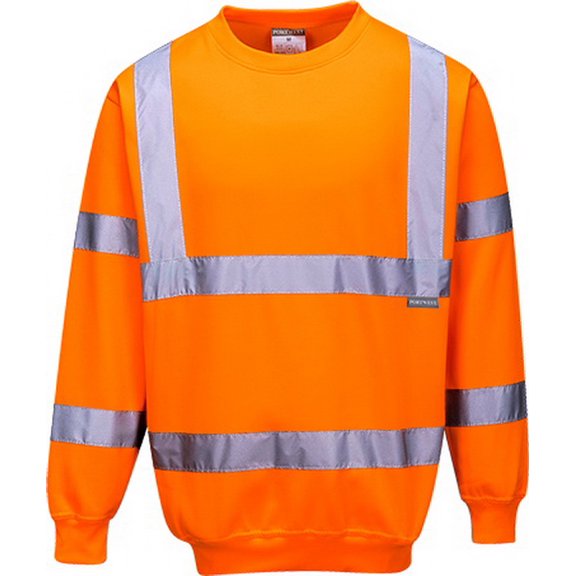 Portwest B303 High Visibility Reflective Sweatshirt Orange, Medium