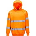 thumbnail image 1 of Portwest B304 Hi-Vis Hooded Sweatshirt-Orange-3XL, 1 of 3