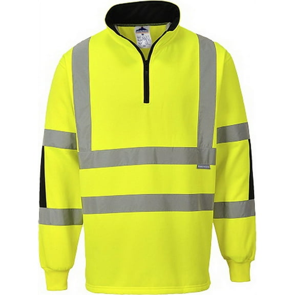 Portwest B308 Xenon Rugby Sweatshirt-Yellow-S