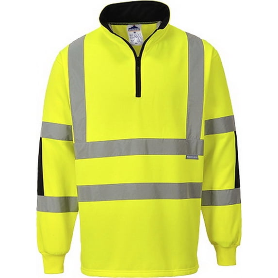 Portwest B308 High Visibility Workwear Xenon Rugby Shirt Yellow, XX-Large