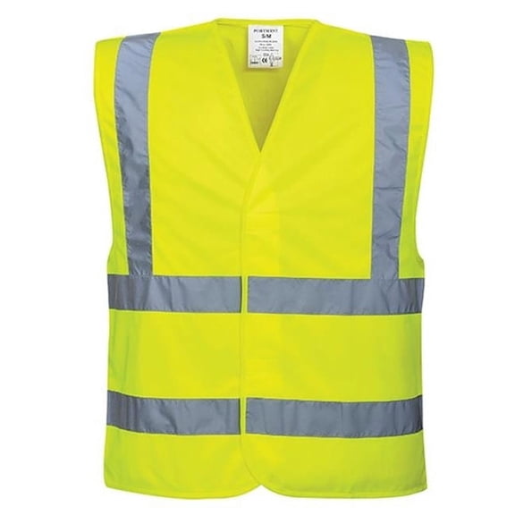 Portwest C470 Hi-Vis Two Band and Brace Vest Yellow, S/M