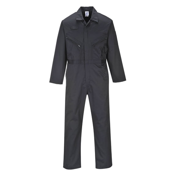 Portwest C813 Men's Liverpool Lightweight Safety Coverall Black, Large