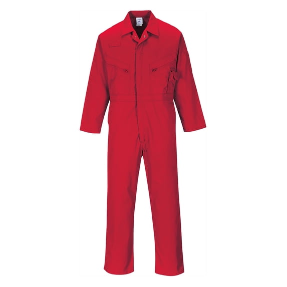 Portwest C813 Men's Liverpool Lightweight Safety Coverall Red, Large