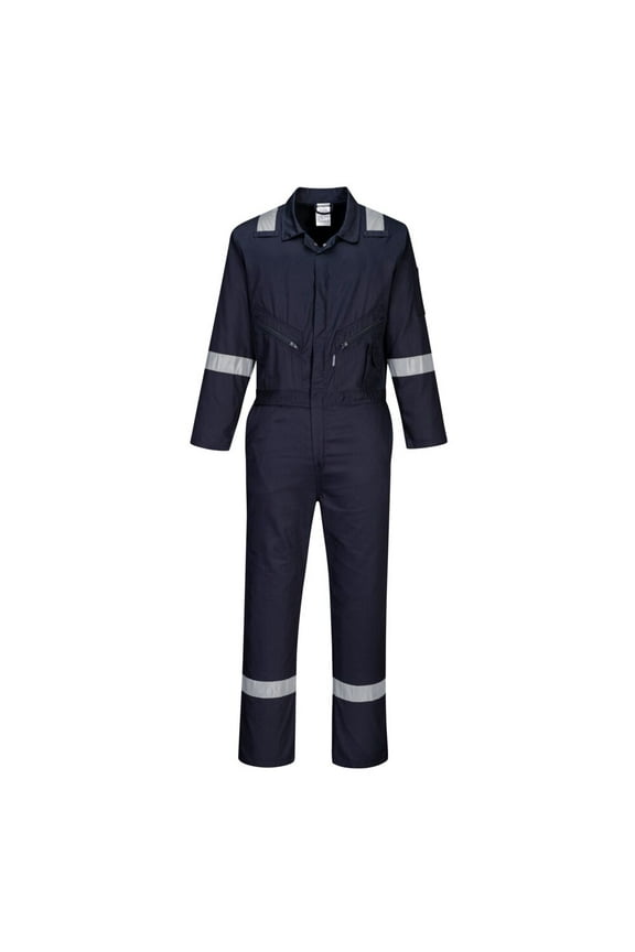C814 Iona Lightweight Reflective Cotton Coverall Navy, 6X-Large