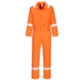 thumbnail image 1 of Portwest C814 Iona Lightweight Reflective Cotton Coverall Orange, 6X-Large, 1 of 6