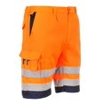 thumbnail image 1 of Portwest E043 Hi-Vis P/C Shorts-Orange/Navy-XXL, 1 of 2