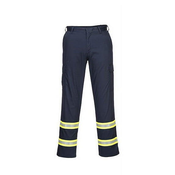 Portwest F127 Mens Modern Reflective Iona Extra Work Pants Navy, 30