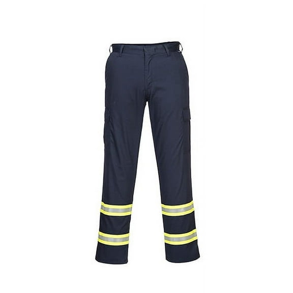 Portwest F127 Mens Modern Reflective Iona Extra Work Pants Navy, 32