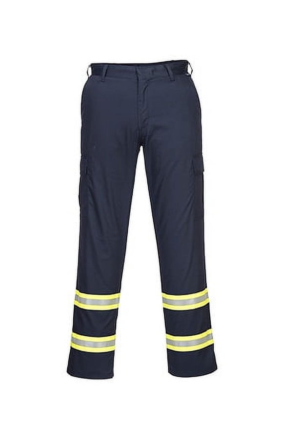F127 Mens Modern Reflective Iona Extra Work Pants Navy, 40