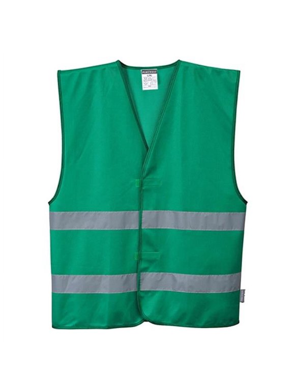F474 Mens Reflective Iona Safety Vest Bottle Green, S/M