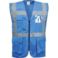 thumbnail image 1 of Portwest F476 Mens Iona Executive Safety Work Vest with Reflective Tape Royal Blue, X-Large, 1 of 5