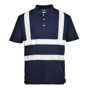 Portwest F477 Mens Reflective Iona Work Polo Shirt Navy, Small