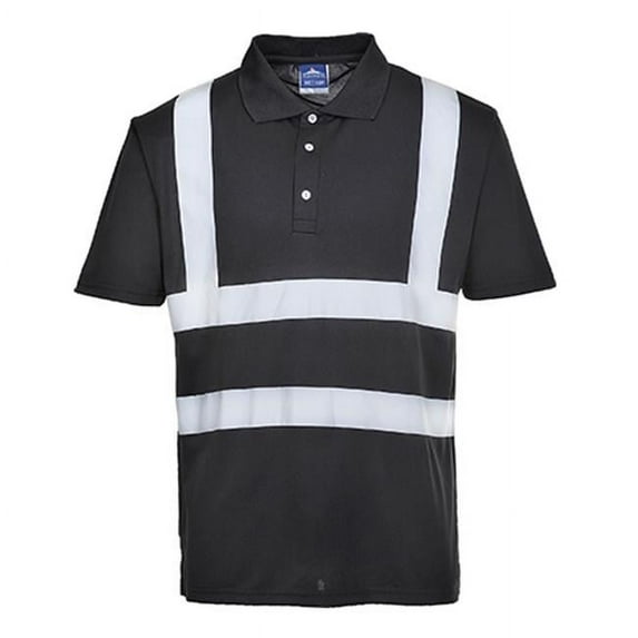 Portwest F477BKRS Iona Polo Shirt, Black - Small