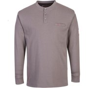 Portwest FR32 Mens Flame Resistant Antistatic Henley Work Sweatshirt Gray, Medium
