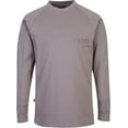 thumbnail image 1 of Portwest FR33 Mens Flame Resistant Antistatic Crew Neck Work Sweatshirt Gray, 2X-Large, 1 of 2
