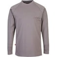 thumbnail image 1 of Portwest FR33 Mens Flame Resistant Antistatic Crew Neck Work Sweatshirt Gray, Large, 1 of 2
