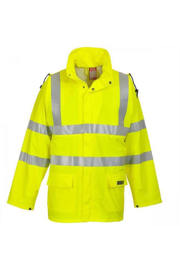 FR41 Mens Lightweight Waterproof Sealtex Flame FR Hi-Vis Jacket Yellow, 4X-Large