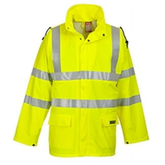 Portwest FR41 Mens Lightweight Waterproof Sealtex Flame FR Hi-Vis Jacket Yellow, 5X-Large