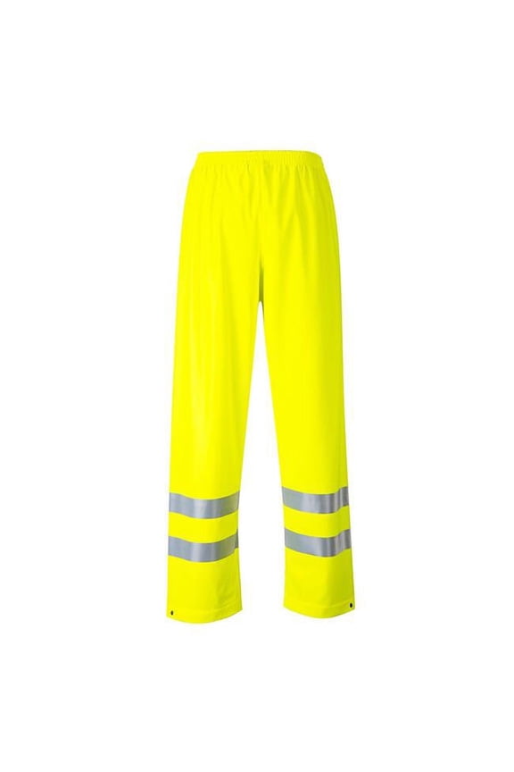 FR43 Mens Lightweight Waterproof Sealtex Flame FR Hi-Vis Pants Yellow, 5X-Large