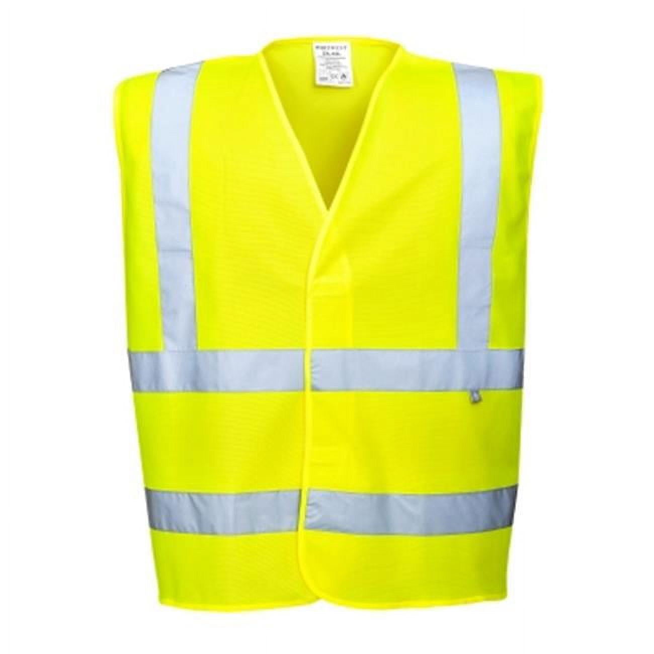 Portwest FR75 Mens Lightweight Flame Resistant Hi-Vis Safety Vest Yellow, L/XL