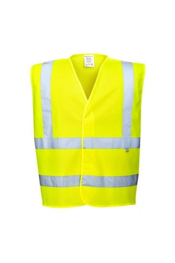 FR75 Mens Lightweight Flame Resistant Hi-Vis Safety Vest Yellow, L/XL