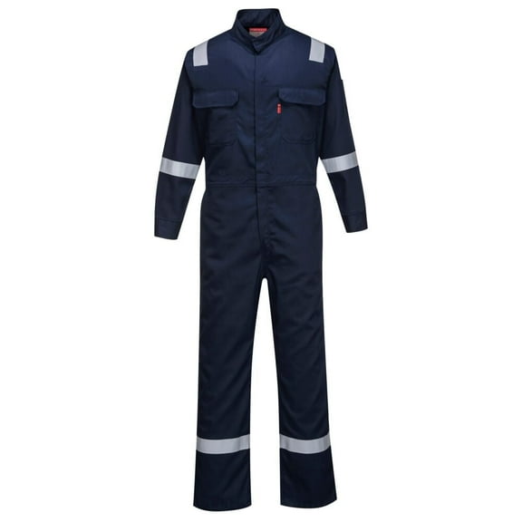 Portwest FR94 Men's FR Coverall, Lightweight Flame Resistant Bizflame 88/12 Iona Protective Workwear Navy, 3X-Large