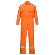 Portwest FR94 Men's FR Coverall, Lightweight Flame Resistant Bizflame 88/12 Iona Protective Workwear Orange, X-Large