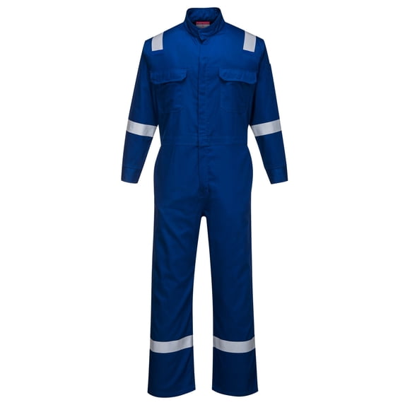 Portwest FR94 Men's FR Coverall, Lightweight Flame Resistant Bizflame 88/12 Iona Protective Workwear Royal Blue, 2X-Large