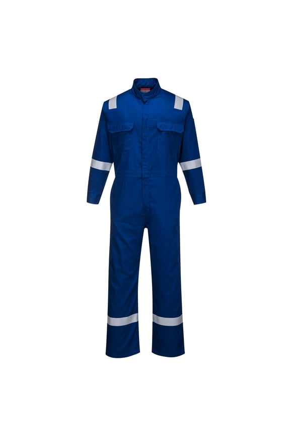 FR94 Men's FR Coverall, Lightweight Flame Resistant Bizflame 88/12 Iona Protective Workwear Royal Blue, 6X-Large