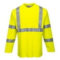 thumbnail image 1 of Portwest FR96 FR Lightweight Hi-Vis Long Sleeve T-Shirt Yellow, 4X-Large, 1 of 1