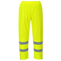 Portwest H441 Waterproof Hi Vis Reflective Safety Rain Pants Yellow, 3X-Large